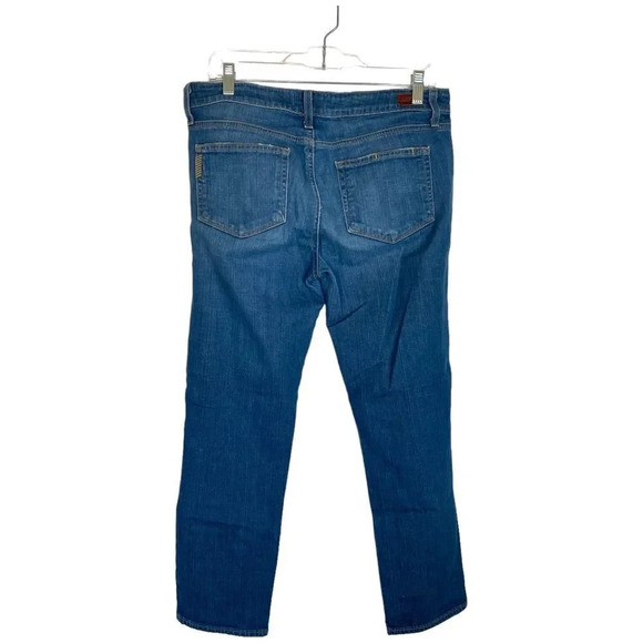 PAIGE Jimmy Jimmy Crop Jeans Size 29 Whiskering Medium Wash - Picture 2 of 7